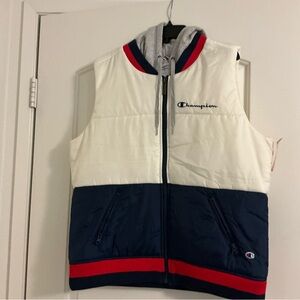 Champion Kids' White and Navy Vest with Red Trim